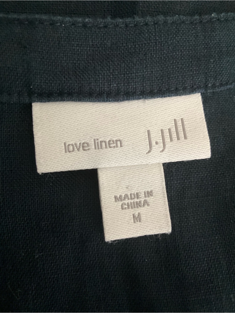 J. Jill Love Linen Navy Blue Button Down Tunic Shirt Size Small - Picture 6 of 9